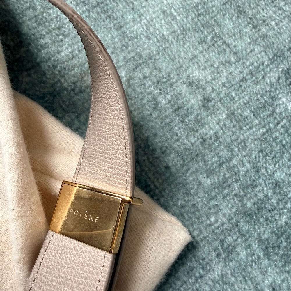 Polene Taupe Leather Crossbody Bag - Picture 2 of 5
